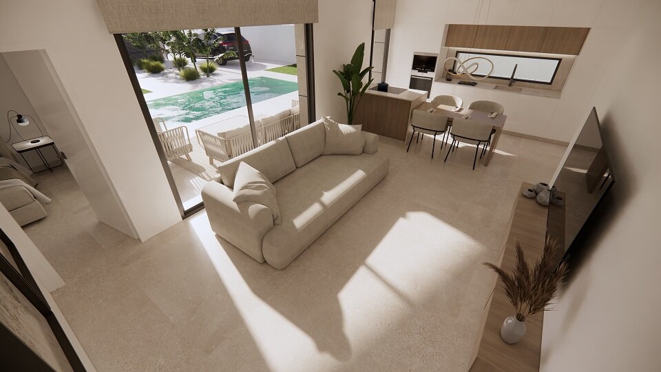 Carla Villas Torrevieja — living and dining area render
