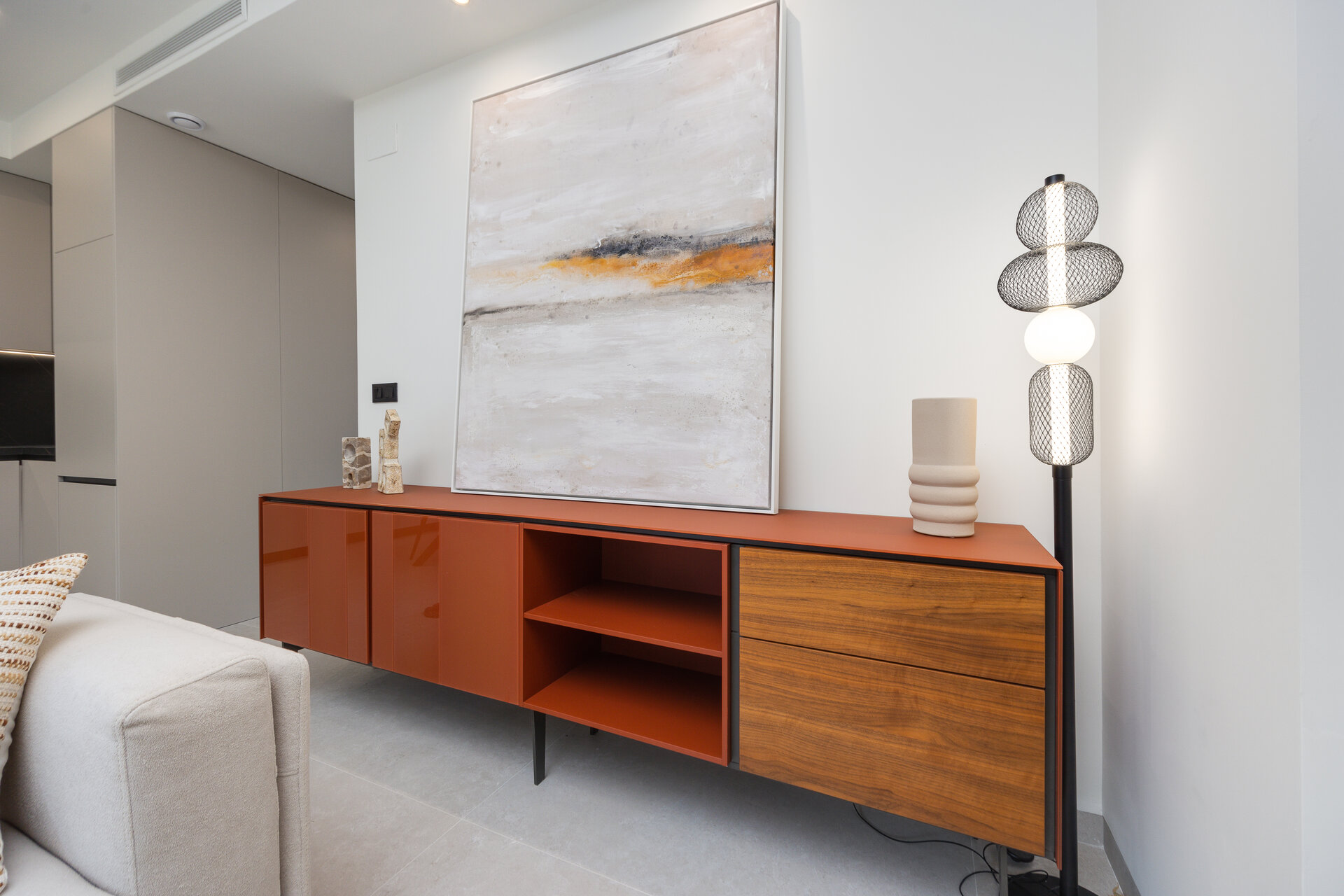 Dunara Resort — show home sideboard detail