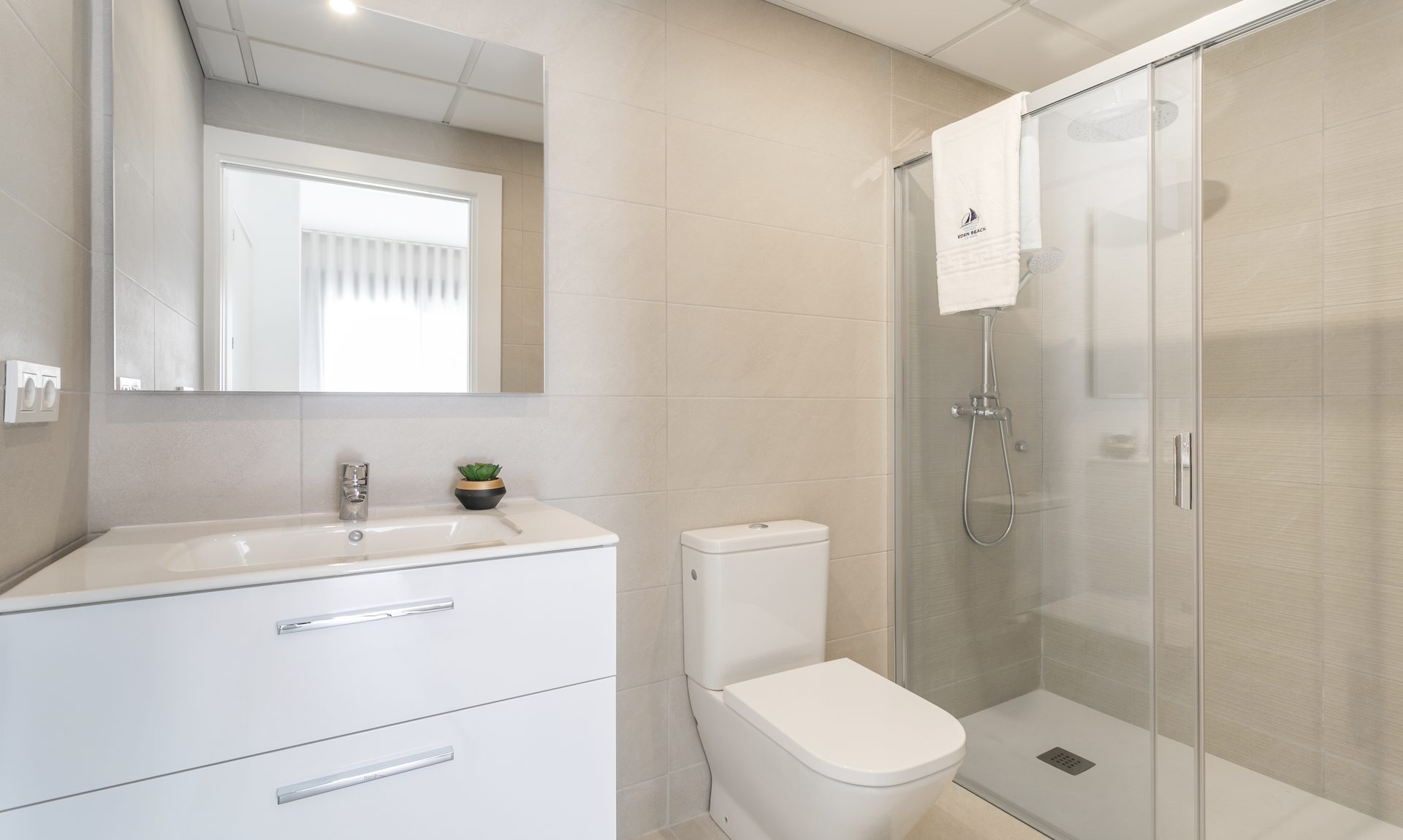 Bathroom with vanity unit