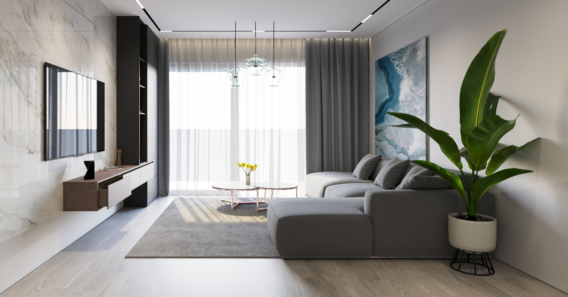 Edificio Sonata — living room render
