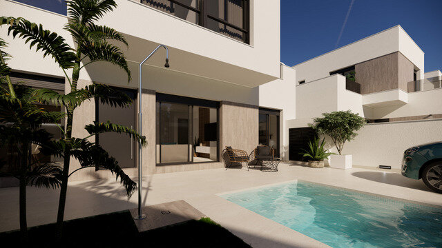 Carla Villas Park — modern villa facade render