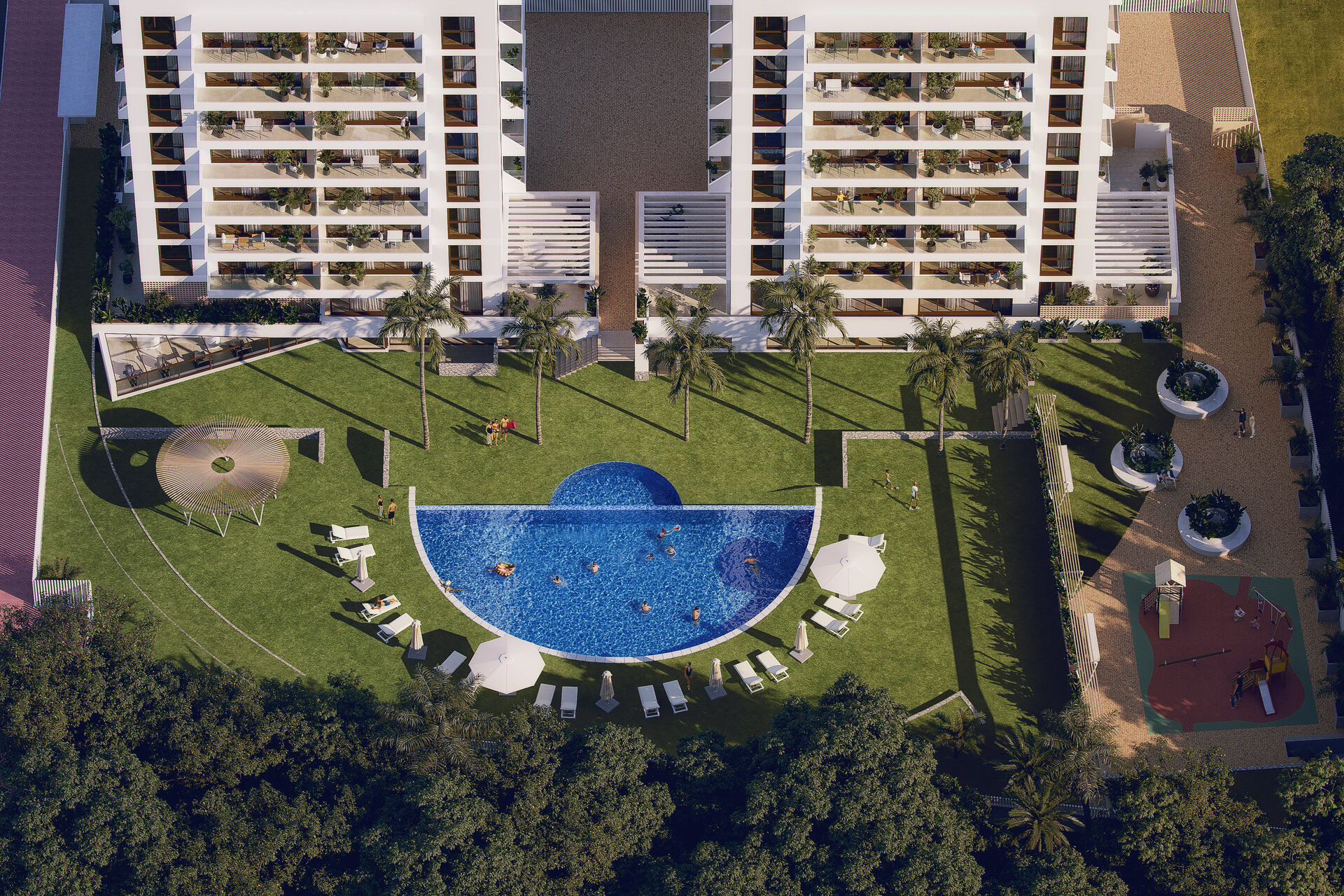 Dunara Resort — front facade render