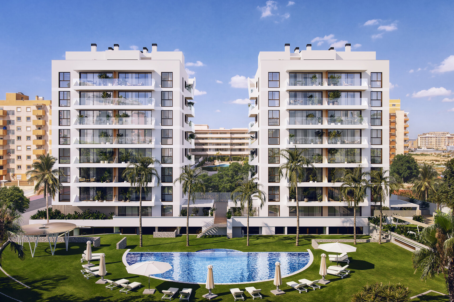Dunara Resort — real photograph of the two buildings under construction