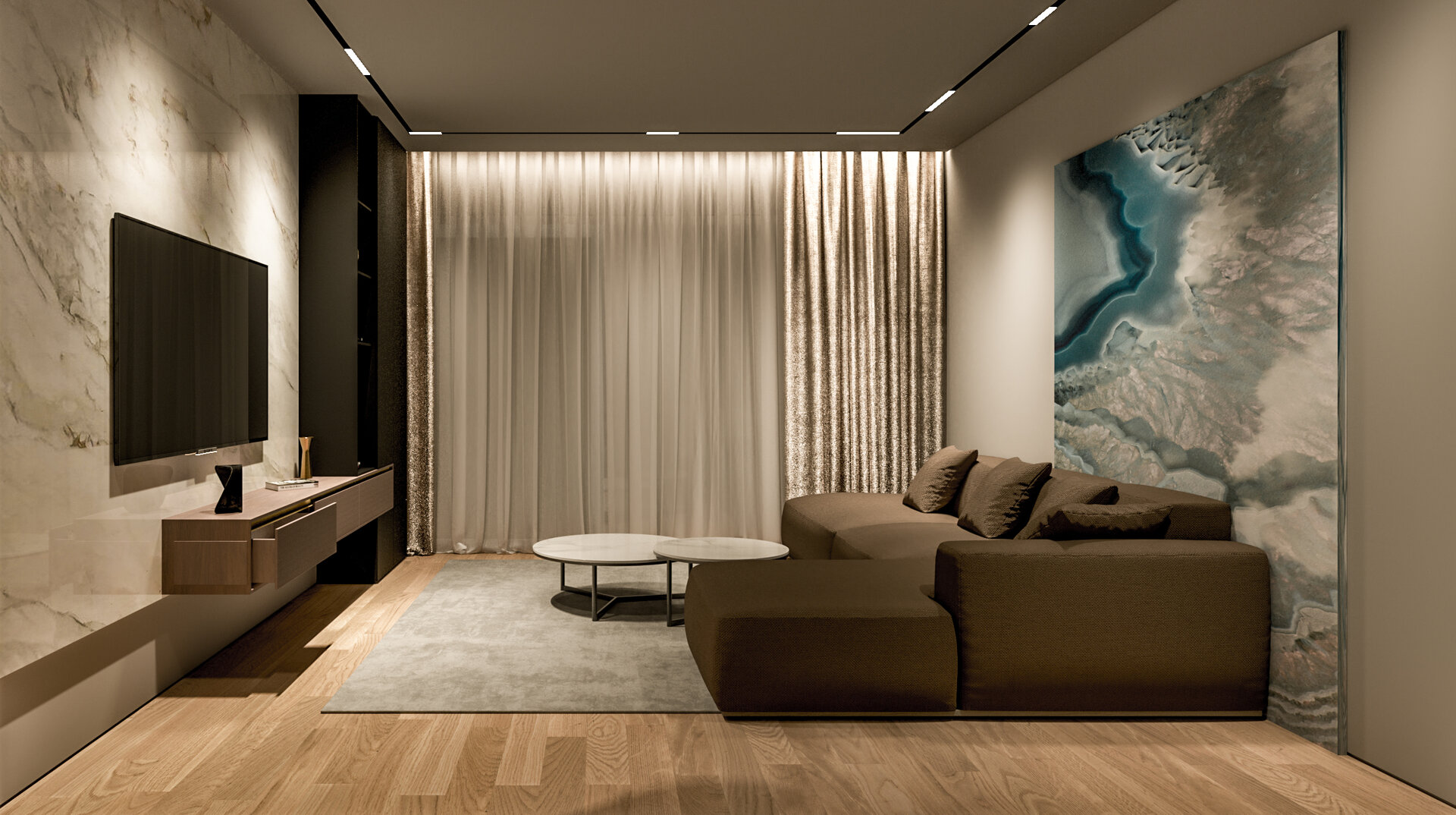 Edificio Sonata — open-plan kitchen and living