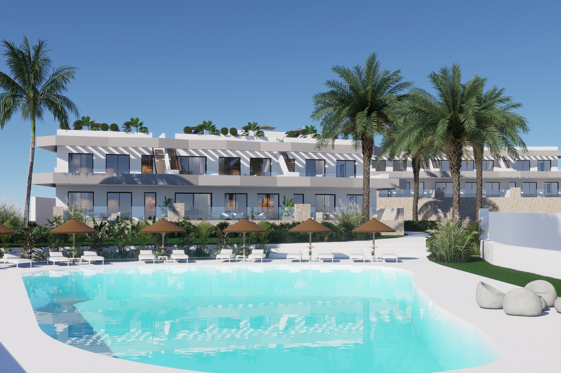 Luz 2 — pool and building facade