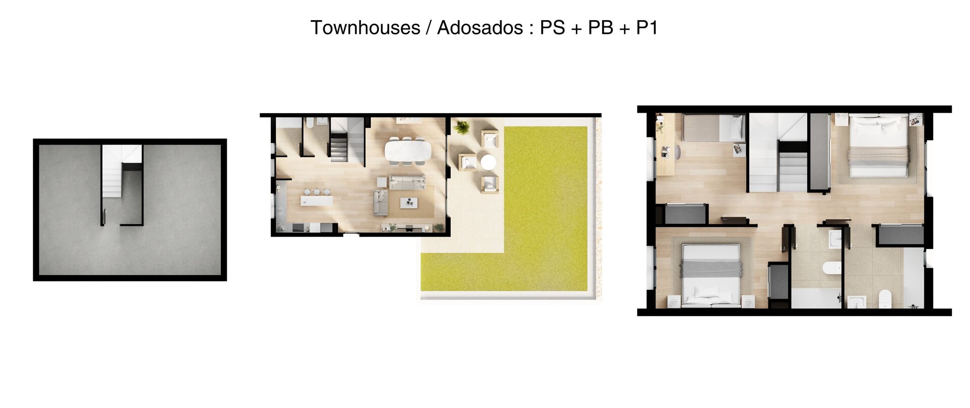 Nature townhouse corner floor plan