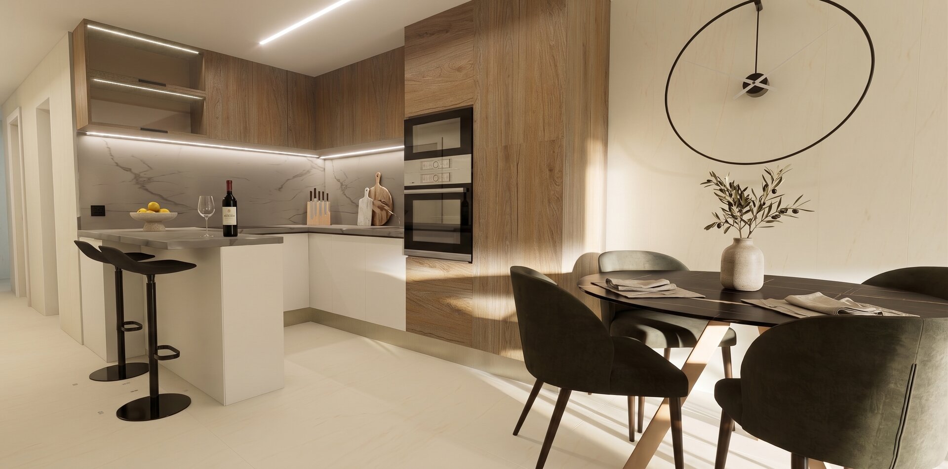 Oasis Garden — communal pool and apartments in El Raso