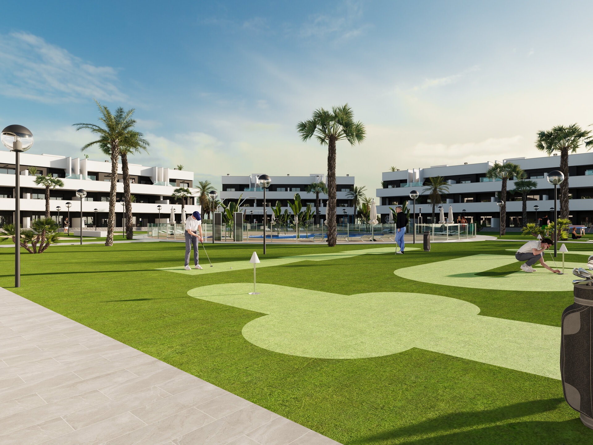 Oasis Laguna 2 — communal pool and terraces