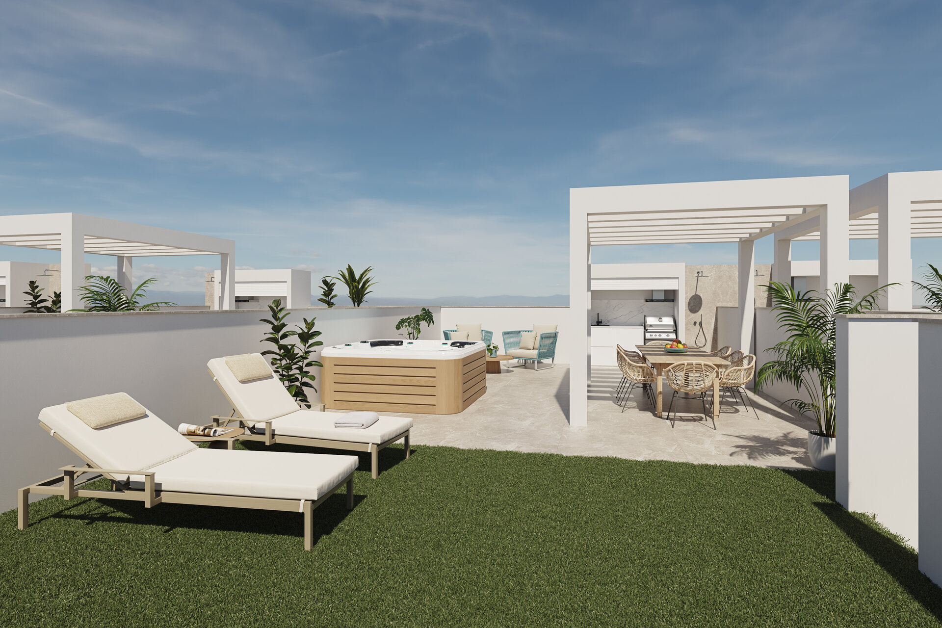 OLA — private solarium with pergola