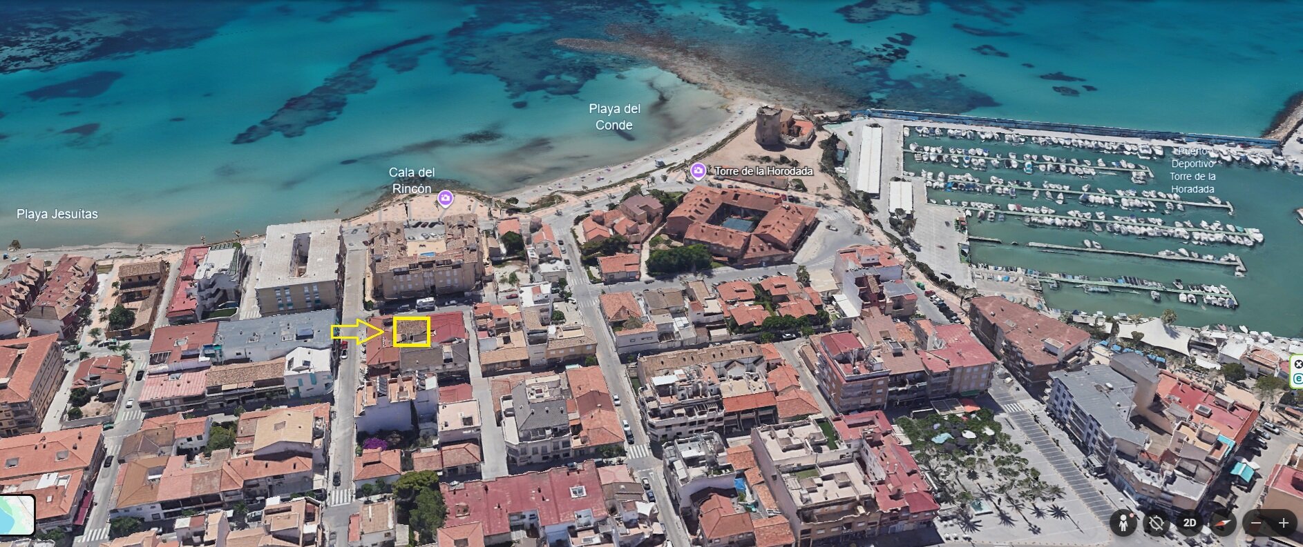 Sakura Beach — aerial location, between two beaches