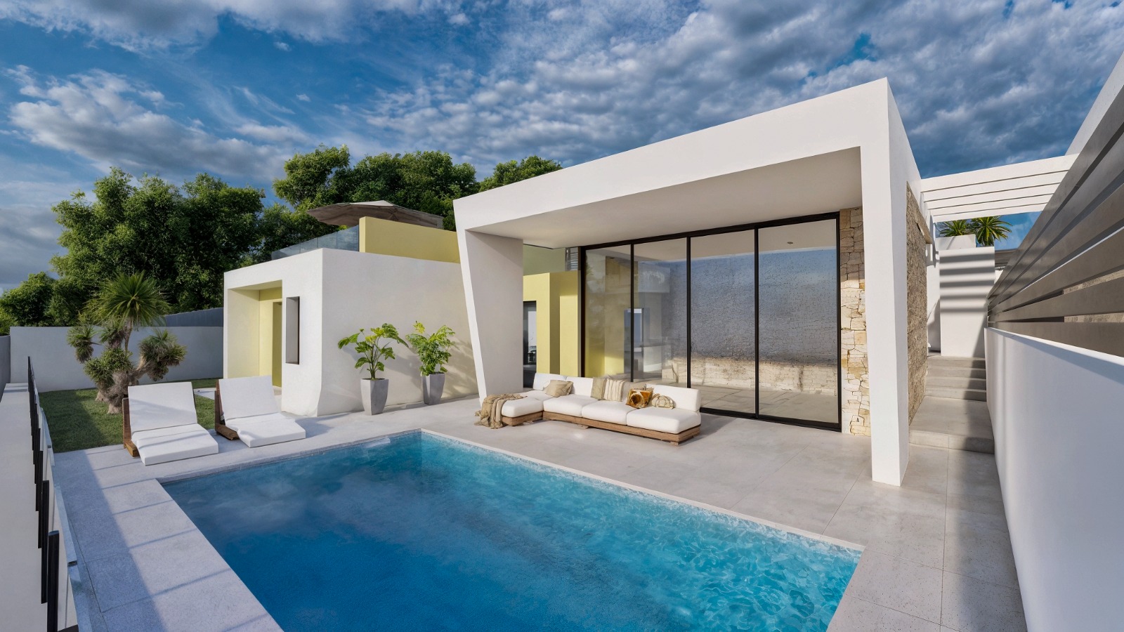 Villa 3 — pool render
