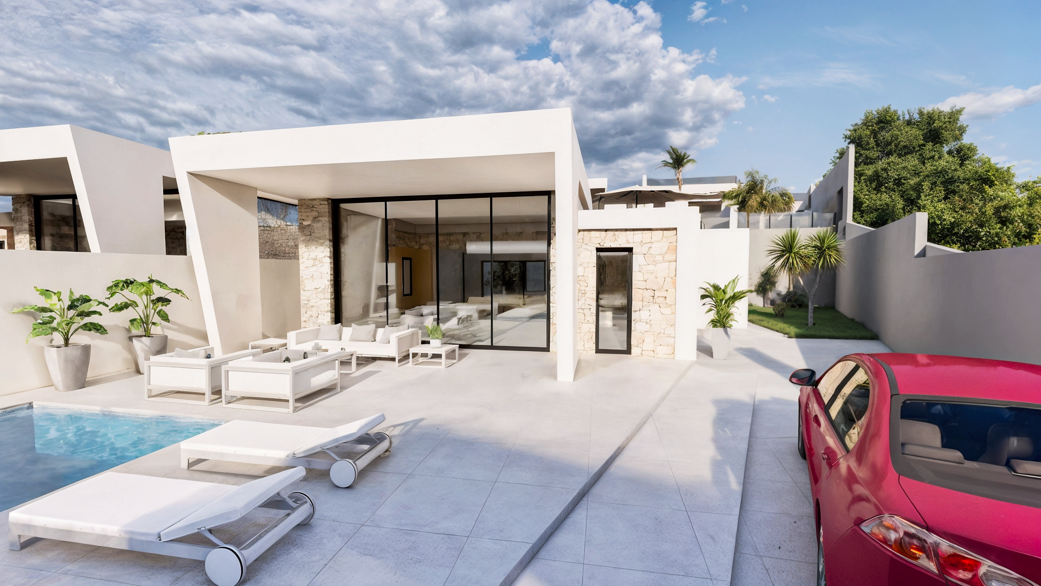 Facade detail render