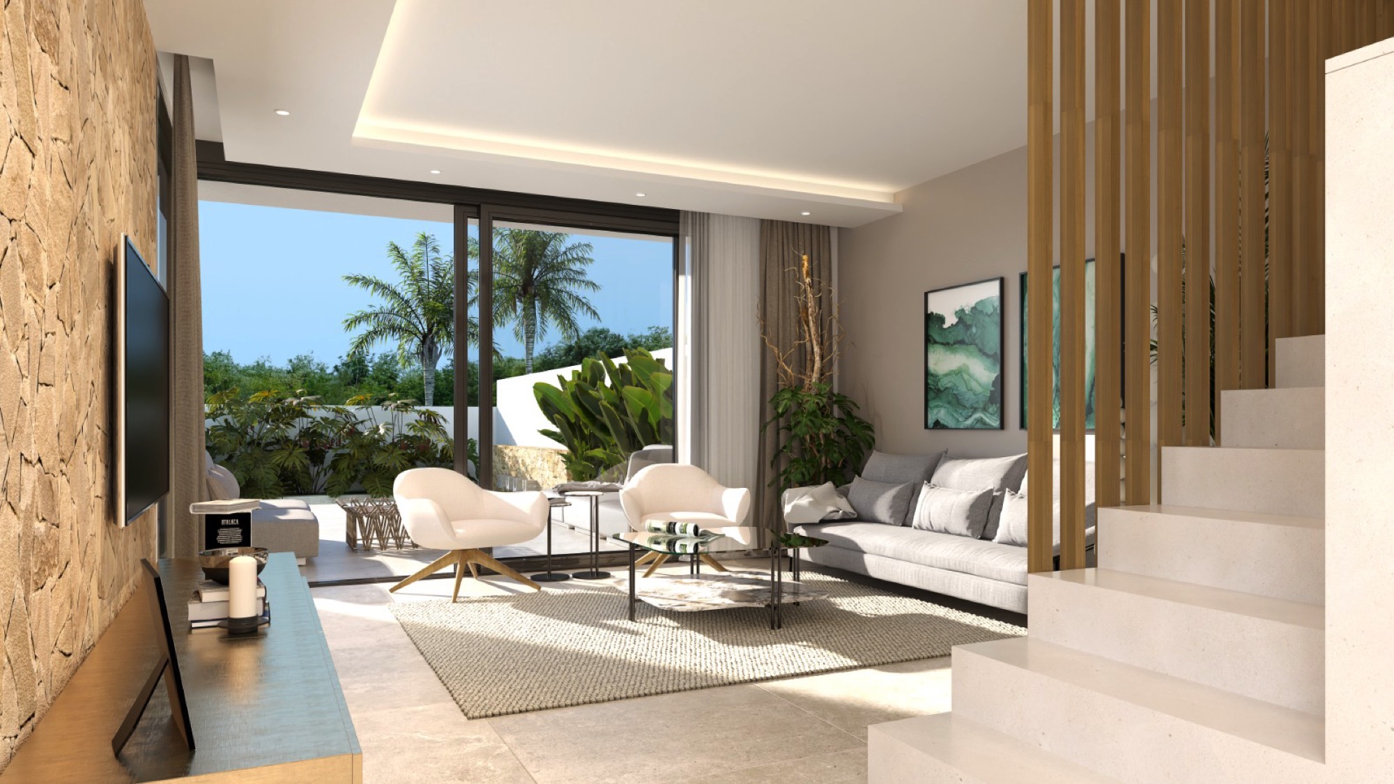 Living room — fully furnished