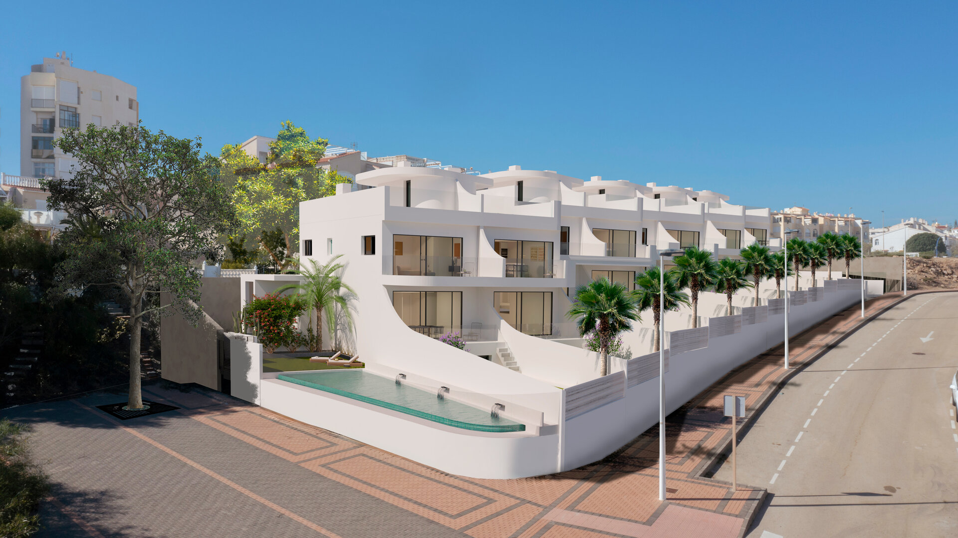 La Manguilla Sea Views — aerial axonometric render