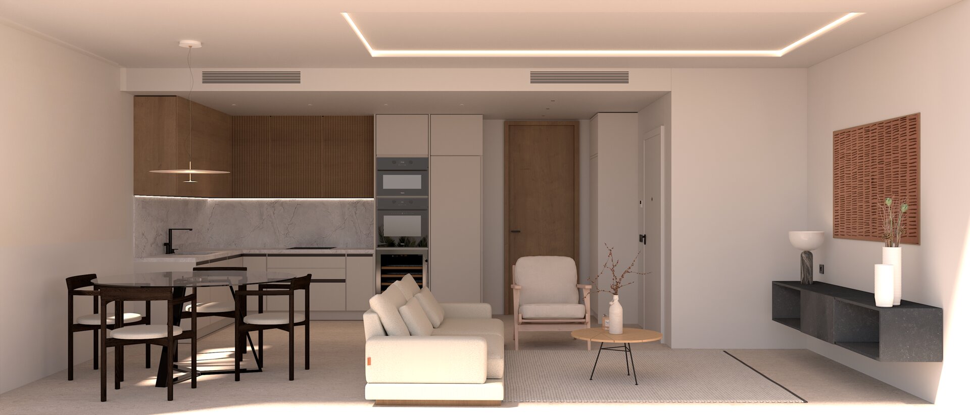 La Manguilla Sea Views — living room render 1