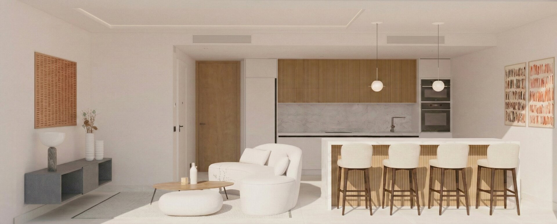 La Manguilla Sea Views — living room render 2