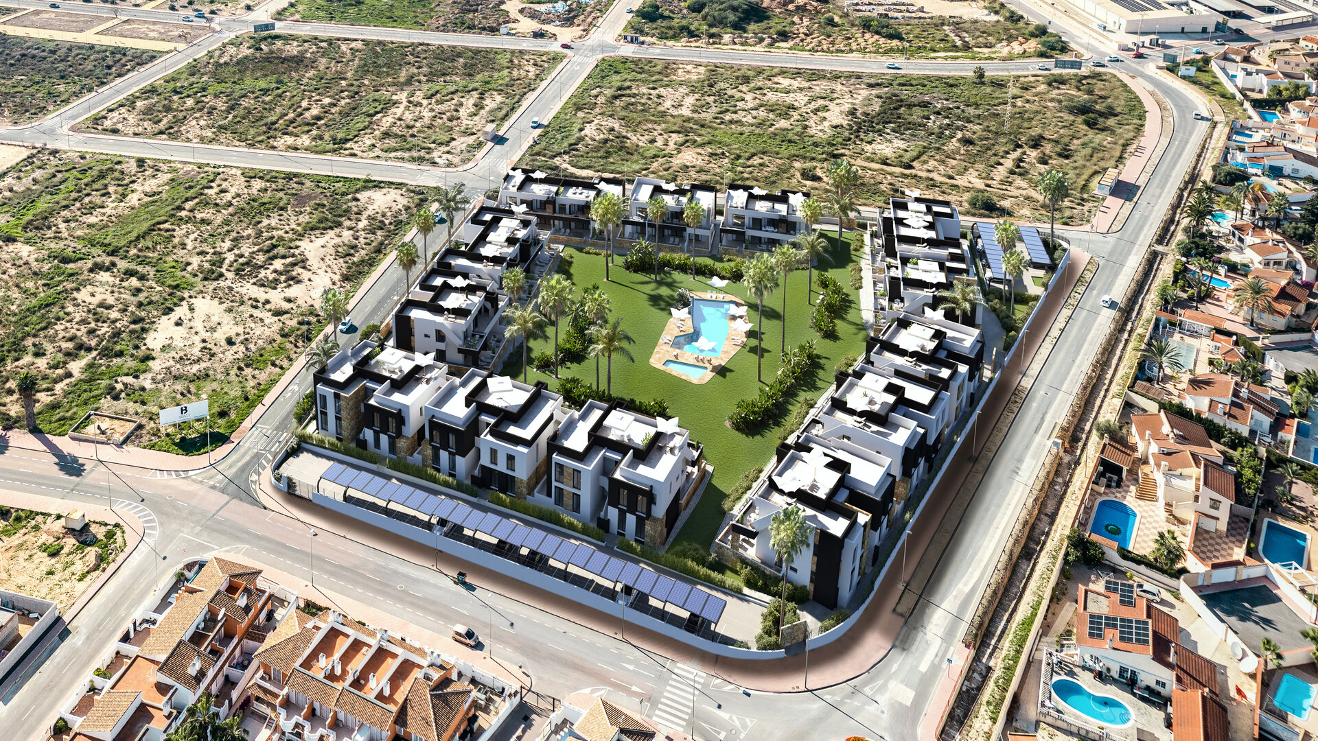 Lo Marabú Bungalows — aerial view of the development