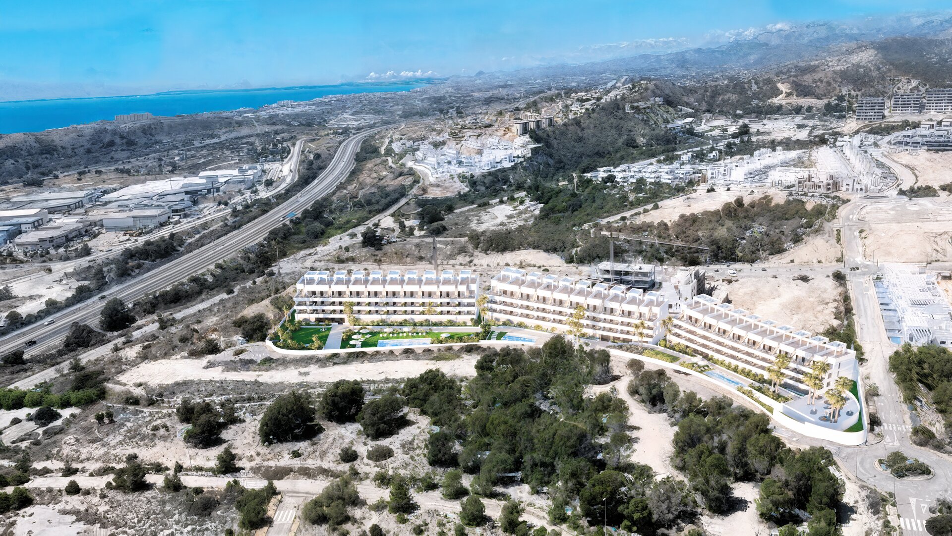 Aerial view of My White Resort, Finestrat