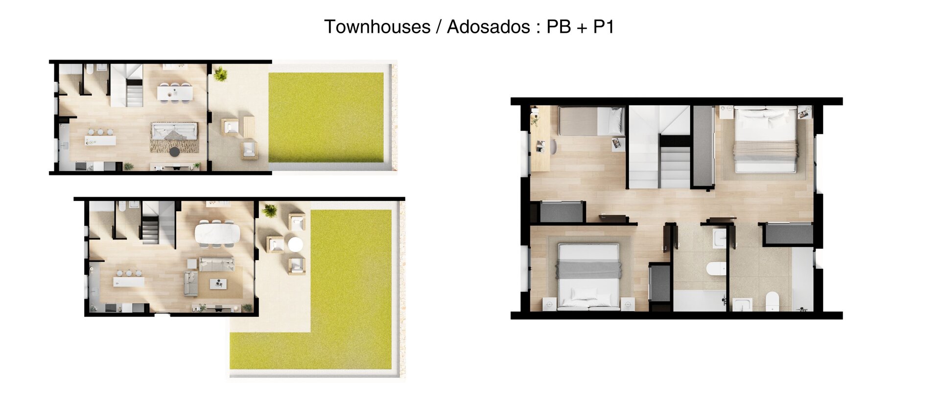 Nature townhouse without private pool floor plan