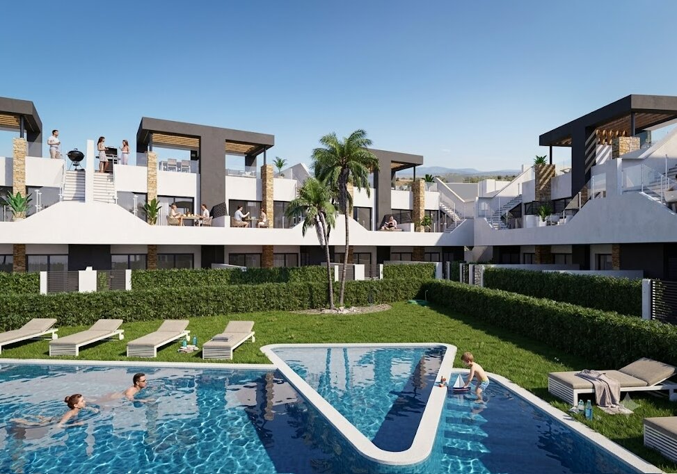 Residencial Saito — communal pool detail render