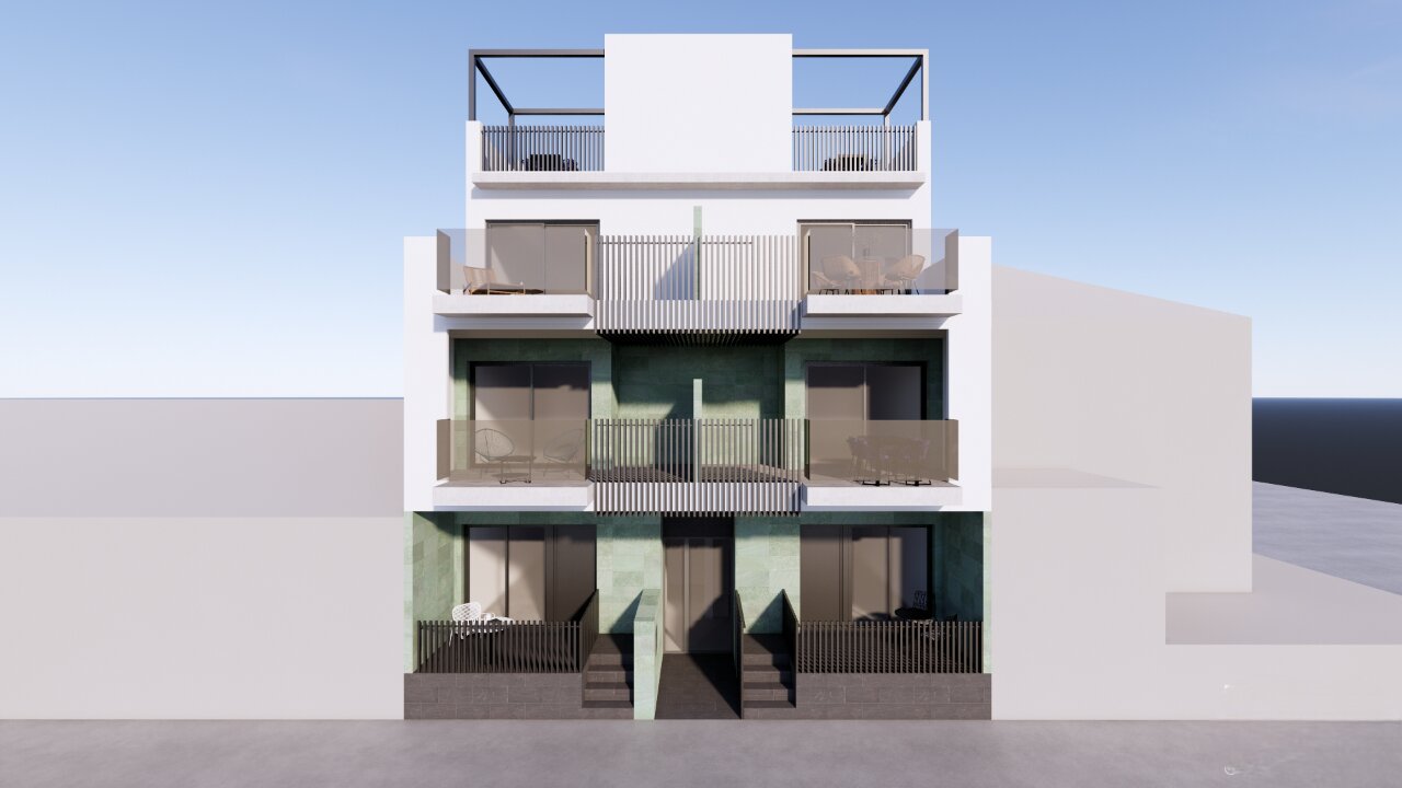 Sakura Beach — façade render, Torre de la Horadada