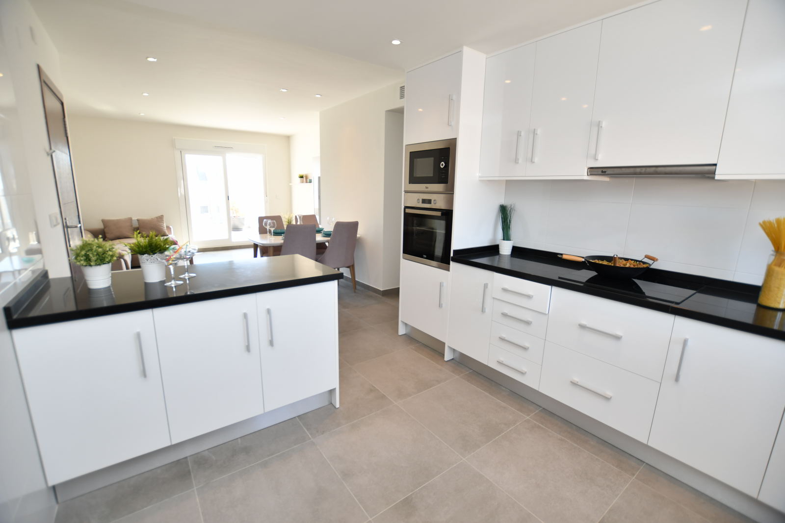 Open-plan kitchen and living