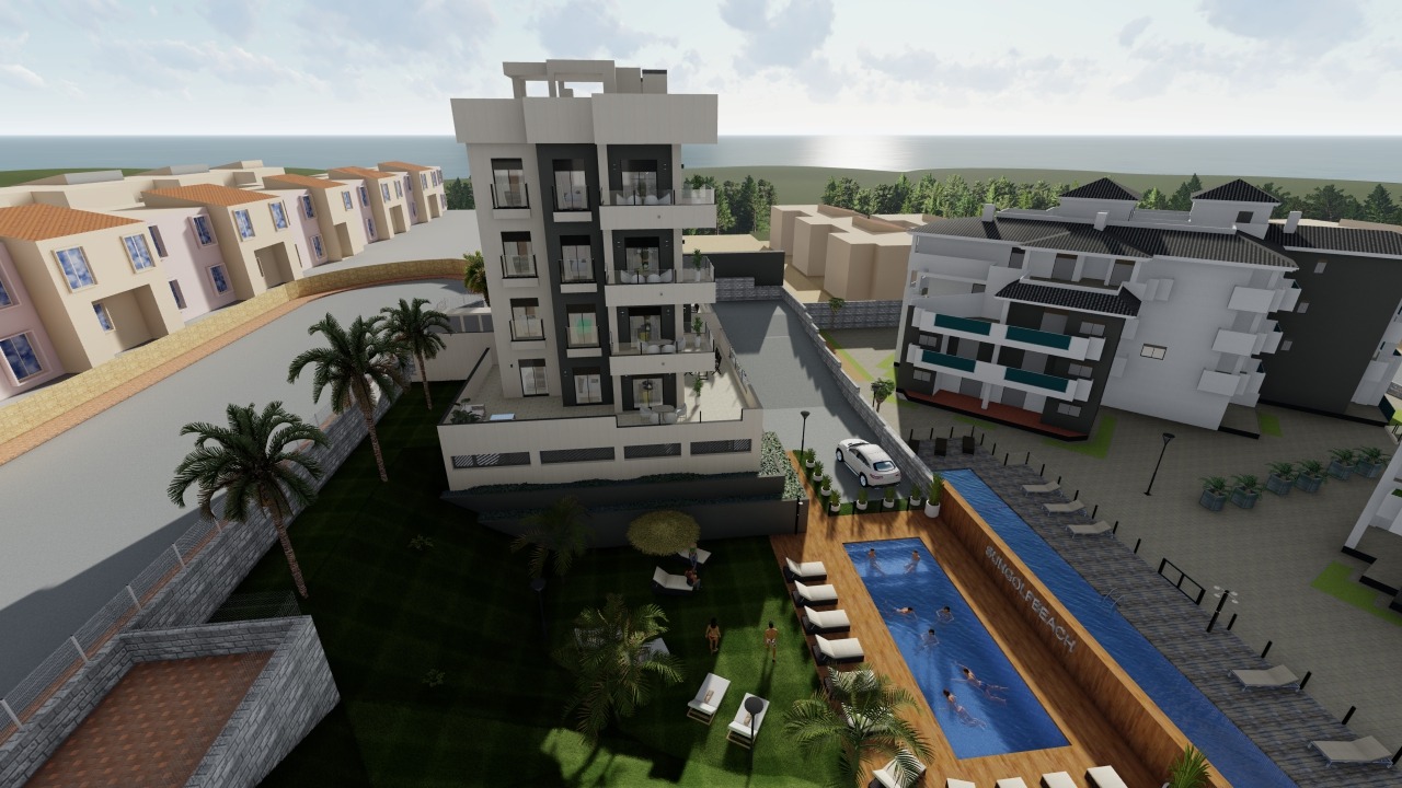 Pool terrace and garden