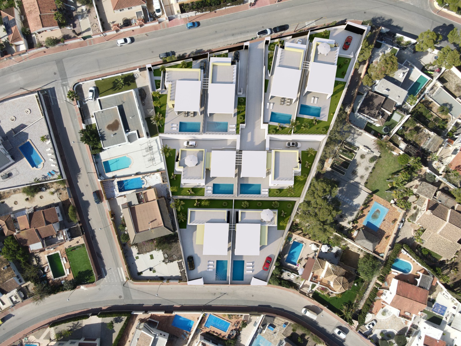 Top-down aerial — site overview