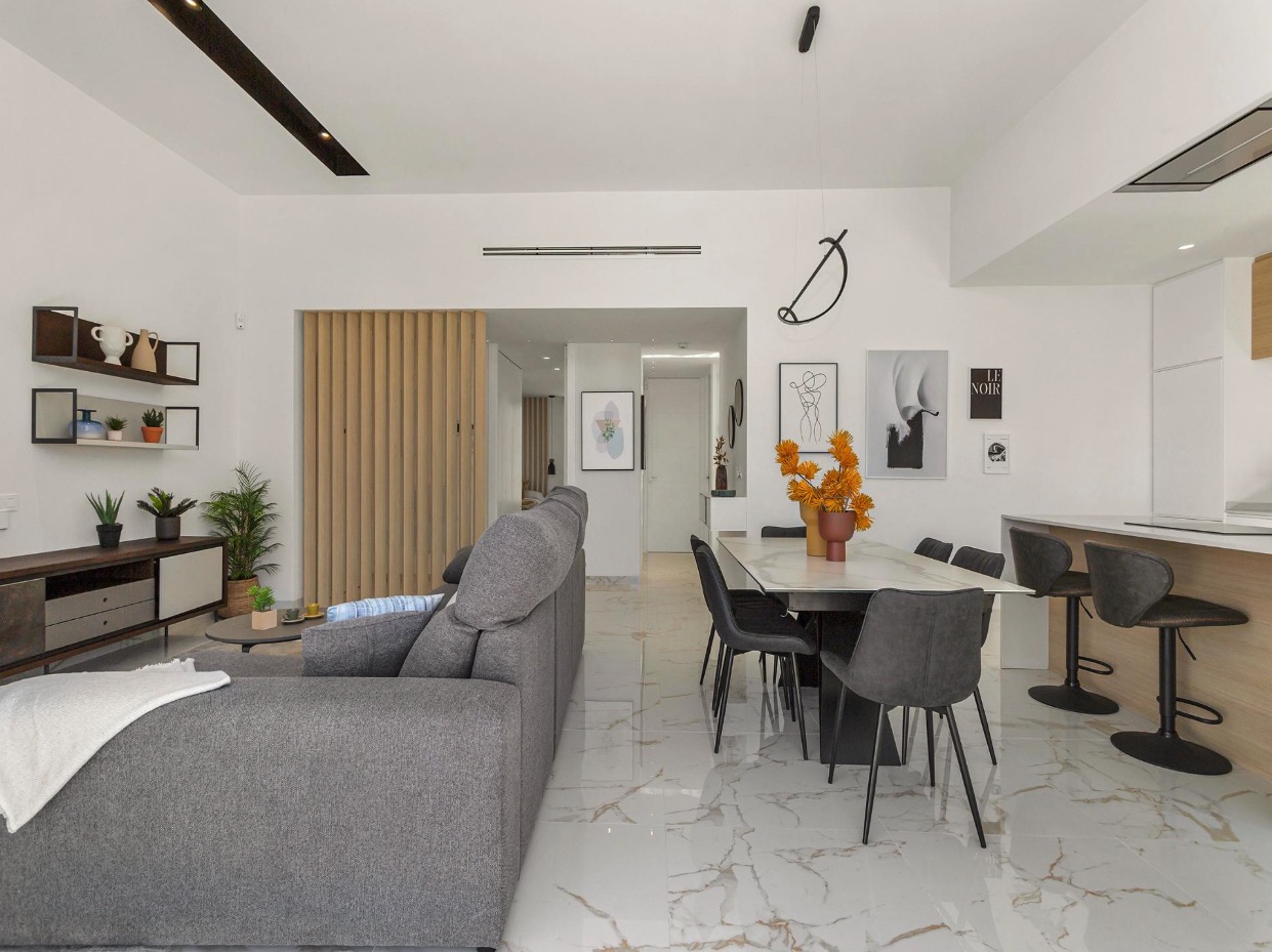 Living and dining area