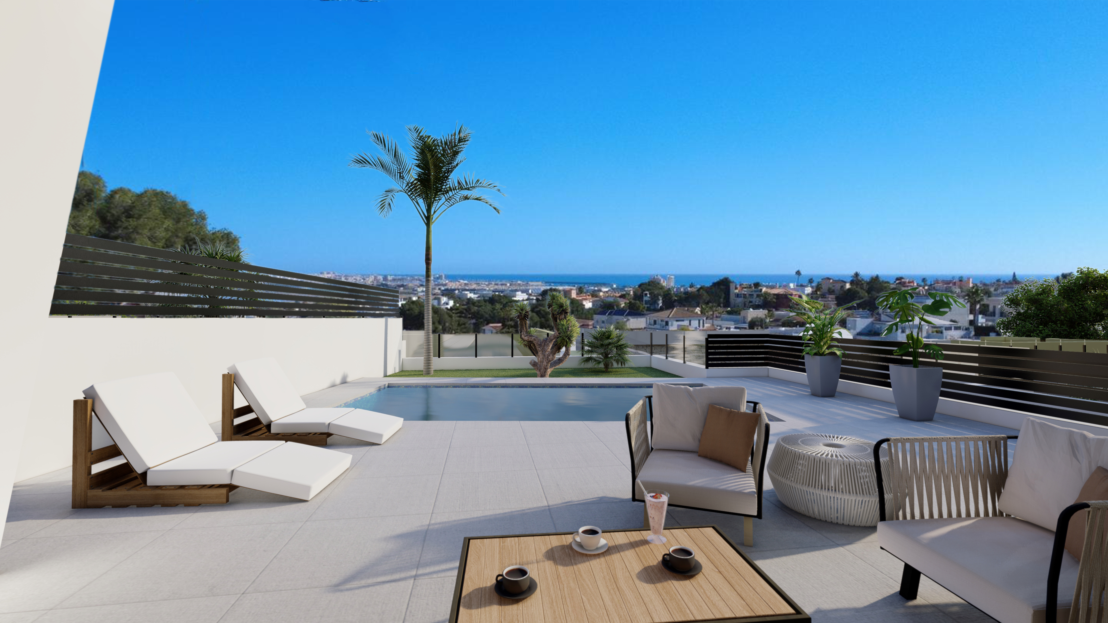 Solarium terrace with sea view