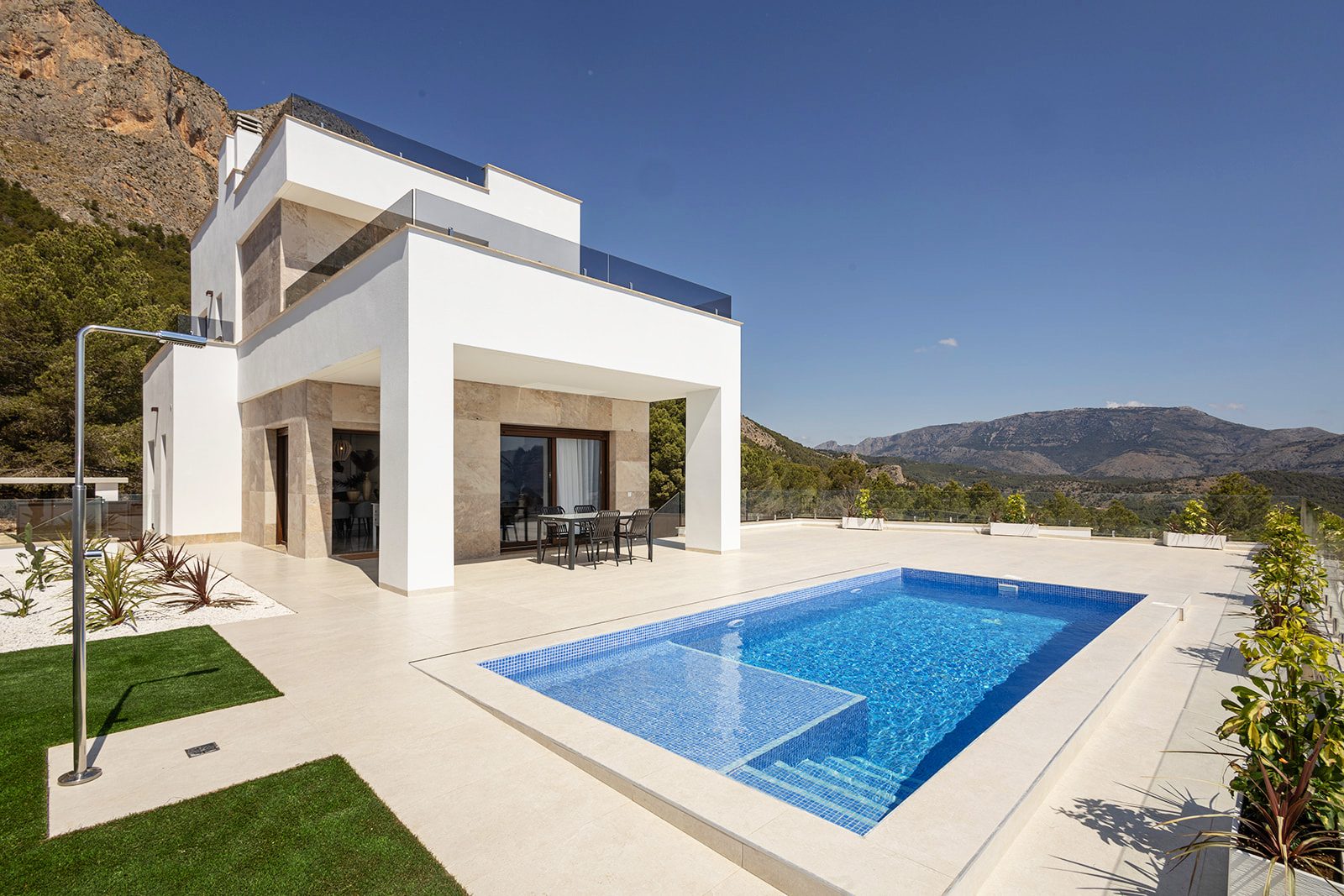 Villa exterior aerial