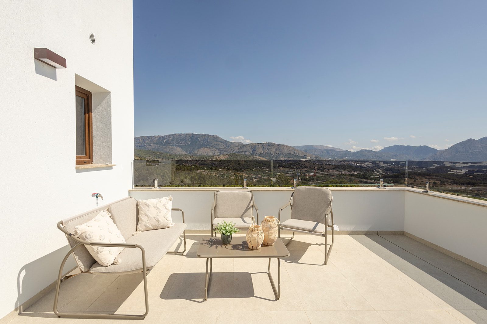 Terrace mountain views