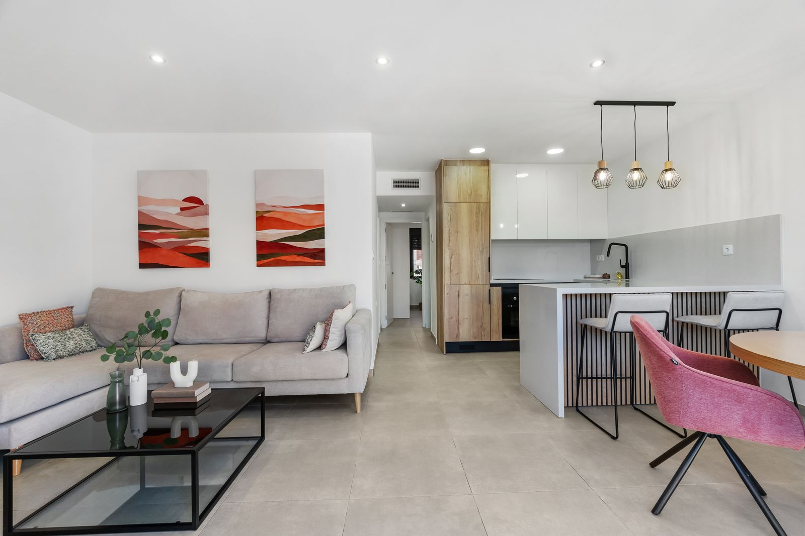 Villamar VII — open-plan living and kitchen
