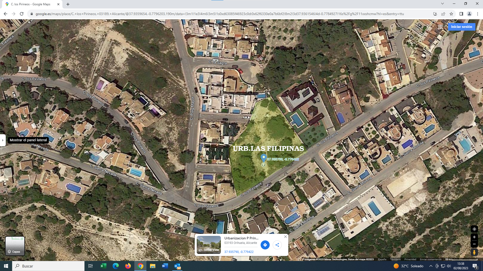 Aerial view — Urb. Las Filipinas, Villamartín