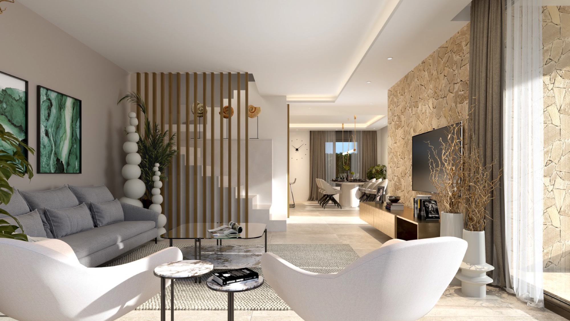 Living room with terrace access