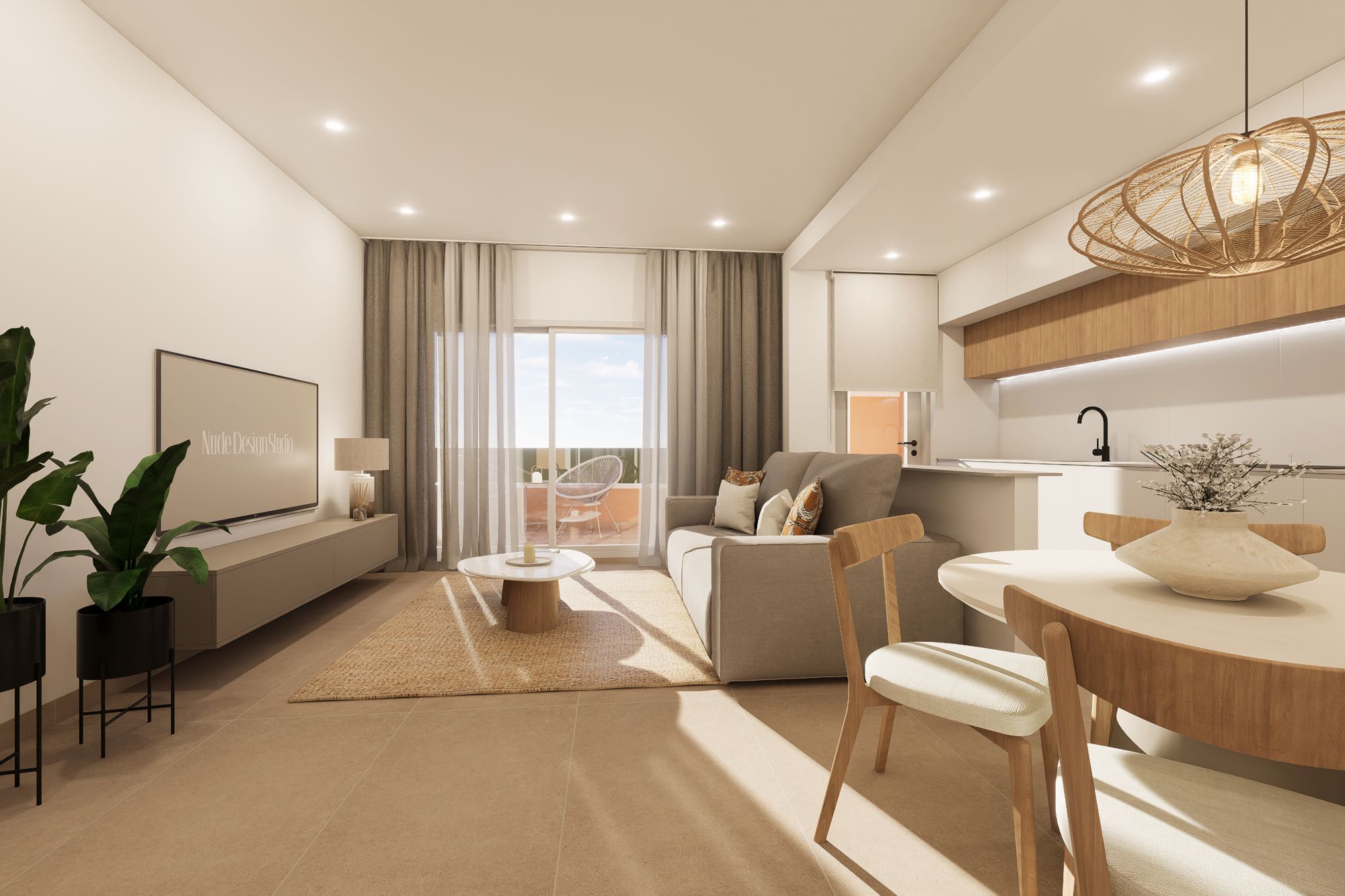 Living and dining area